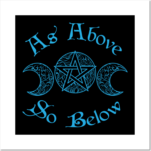 As Above So Below Moon Wall Art by WyteMojo